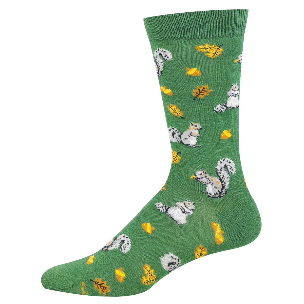 Squirrels In The Forest | Bamboo | Men | Green Heather