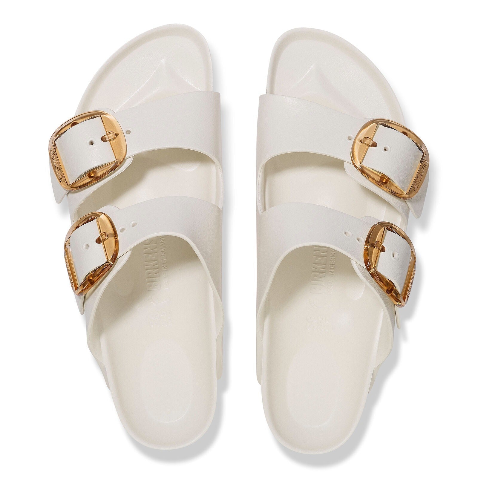 シューズ・サンダルその他 Birkenstock \"Arizona Big Buckle\" sandals Beige Arizona Big Buckle Natural Leather Patent High Shine New