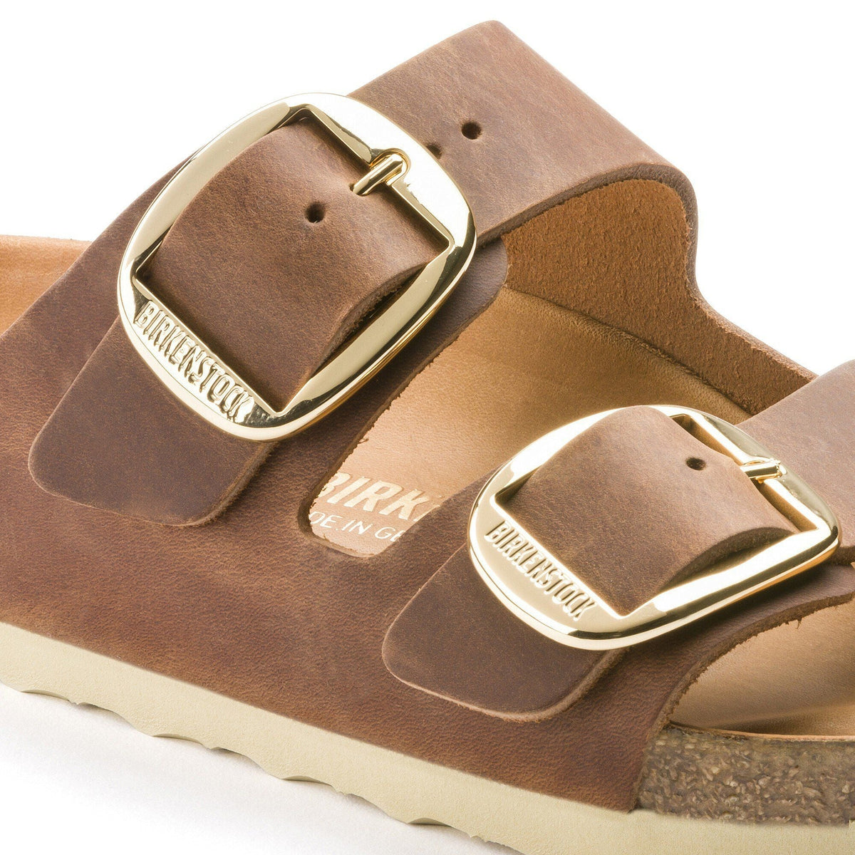 Arizona Big Buckle | Oiled Leather | Cognac - sandals - Birkenstock