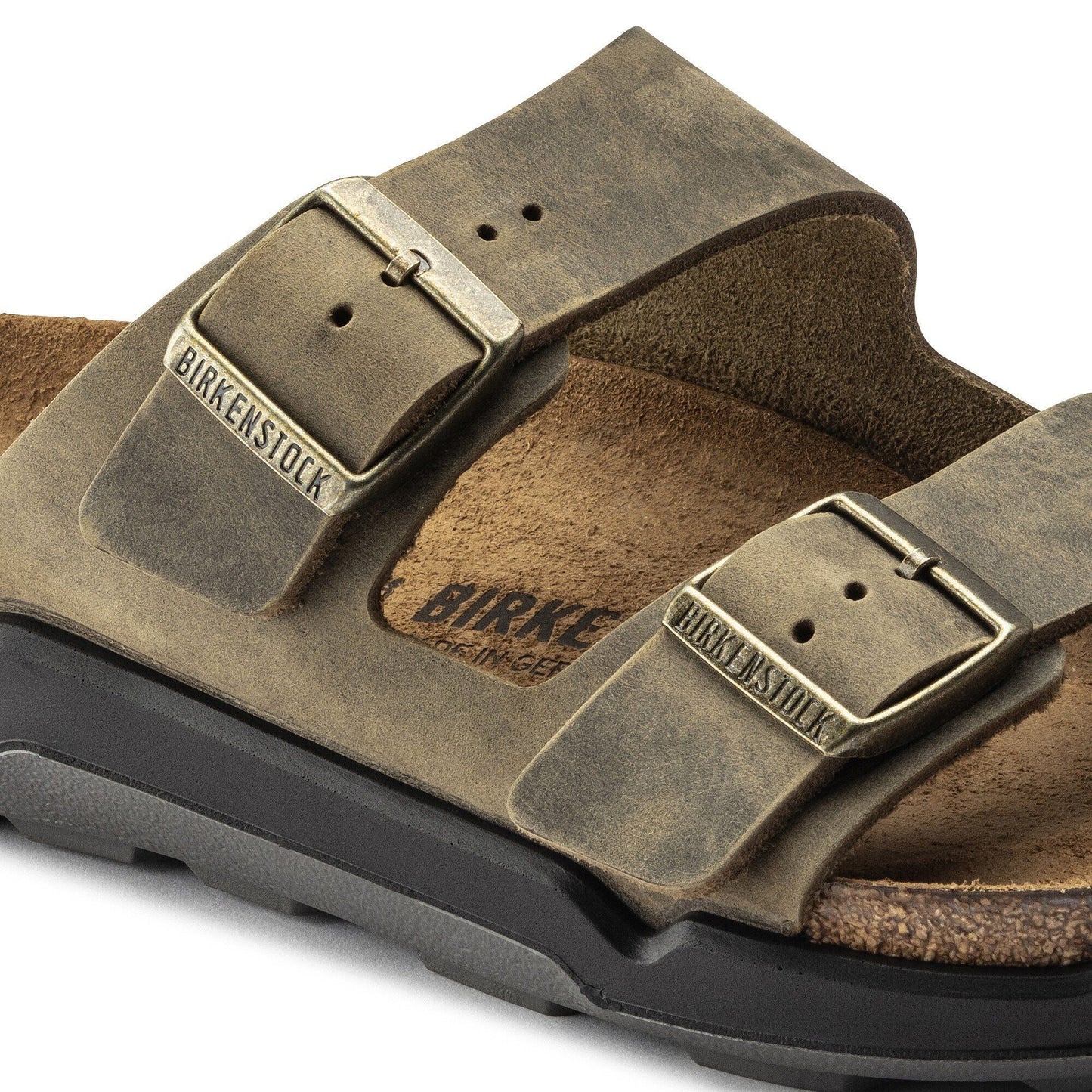 Arizona Crosstown | Oiled Leather | Faded Khaki - sandals - Birkenstock