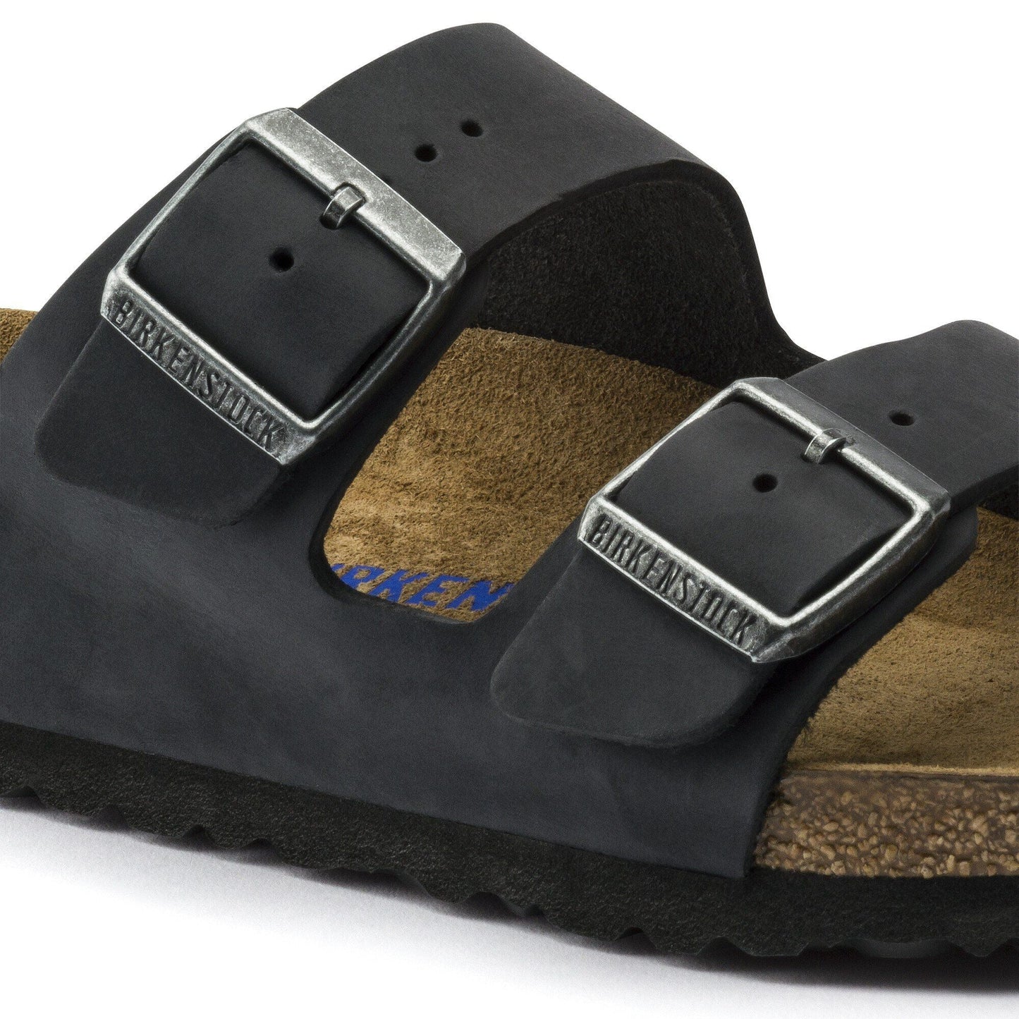 Arizona | Soft Footbed | Oiled Leather | Black - sandals - Birkenstock