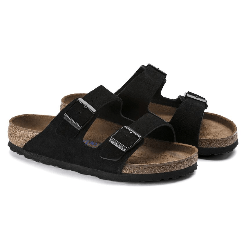 Birkenstock Arizona Black Suede Soft Footbed 44