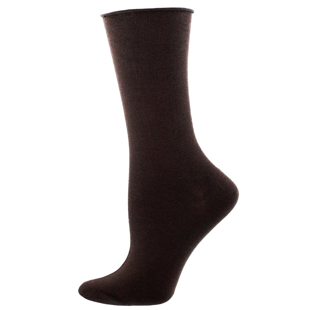 Bamboo Comfort Solid Socks | Women | Brown - socks - Socksmith