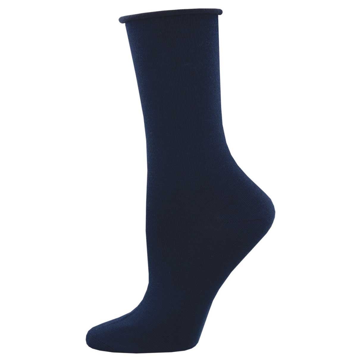 Bamboo Comfort Solid Socks | Women | Navy - socks - Socksmith