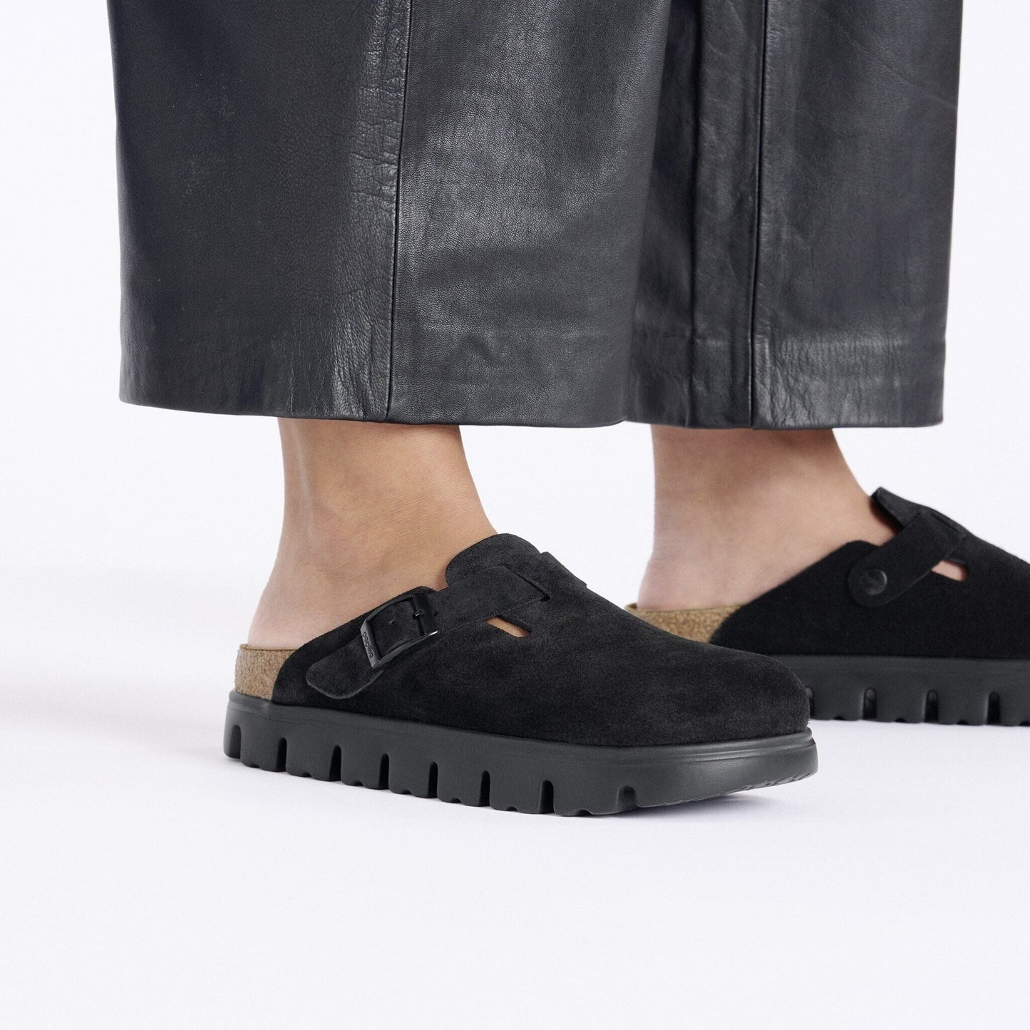Boston Chunky | Suede | Black - clog - Birkenstock
