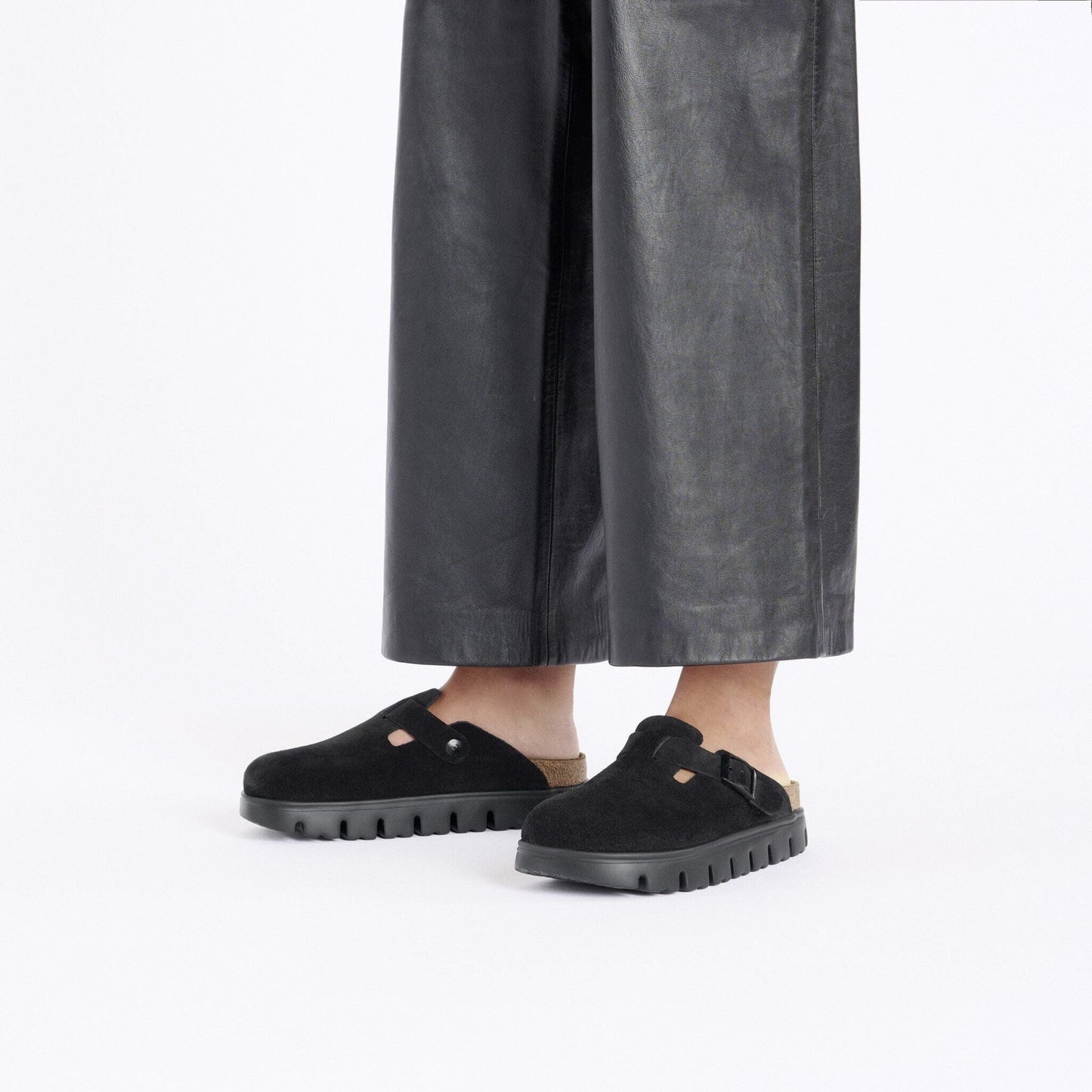Boston Chunky | Suede | Black - clog - Birkenstock