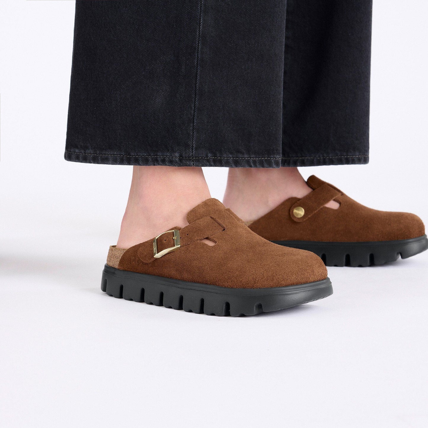 Boston Chunky | Suede | Dark Tea - clog - Birkenstock