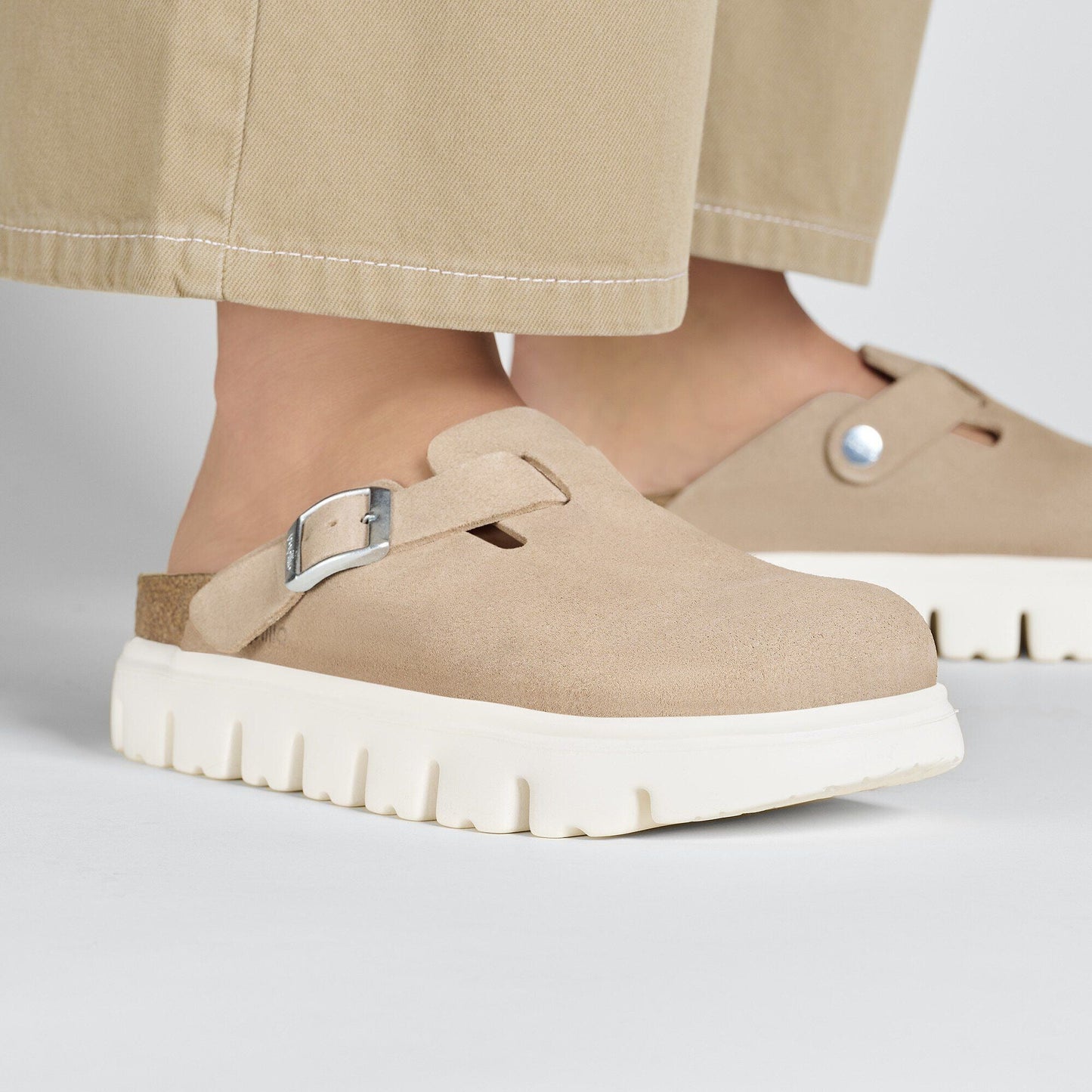 Boston Chunky | Suede | Warm Sand - clog - Birkenstock
