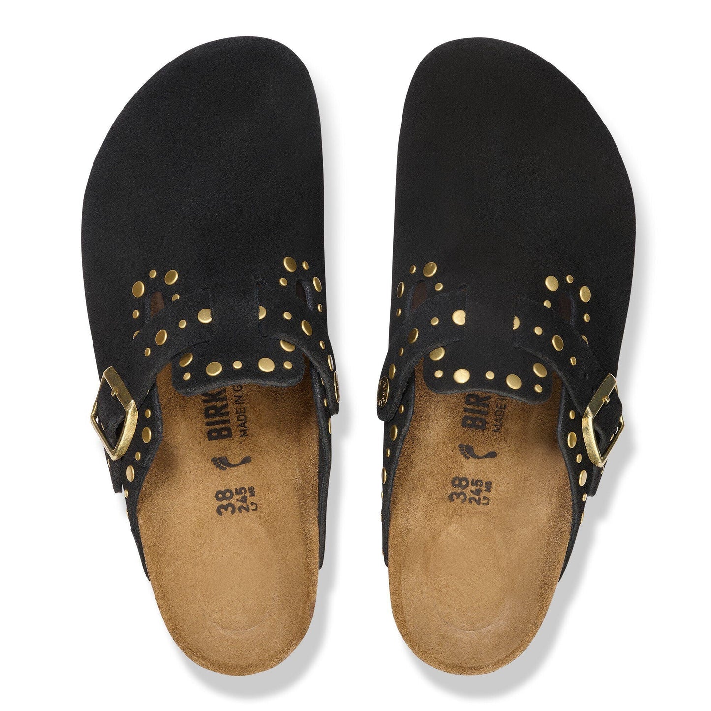 Boston Rivets | Suede | Black - clog - Birkenstock