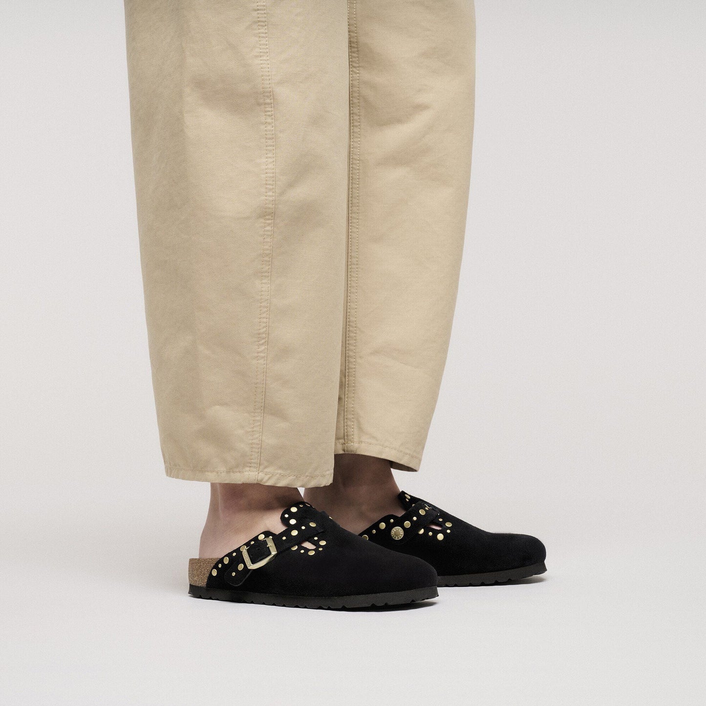 Boston Rivets | Suede | Black - clog - Birkenstock