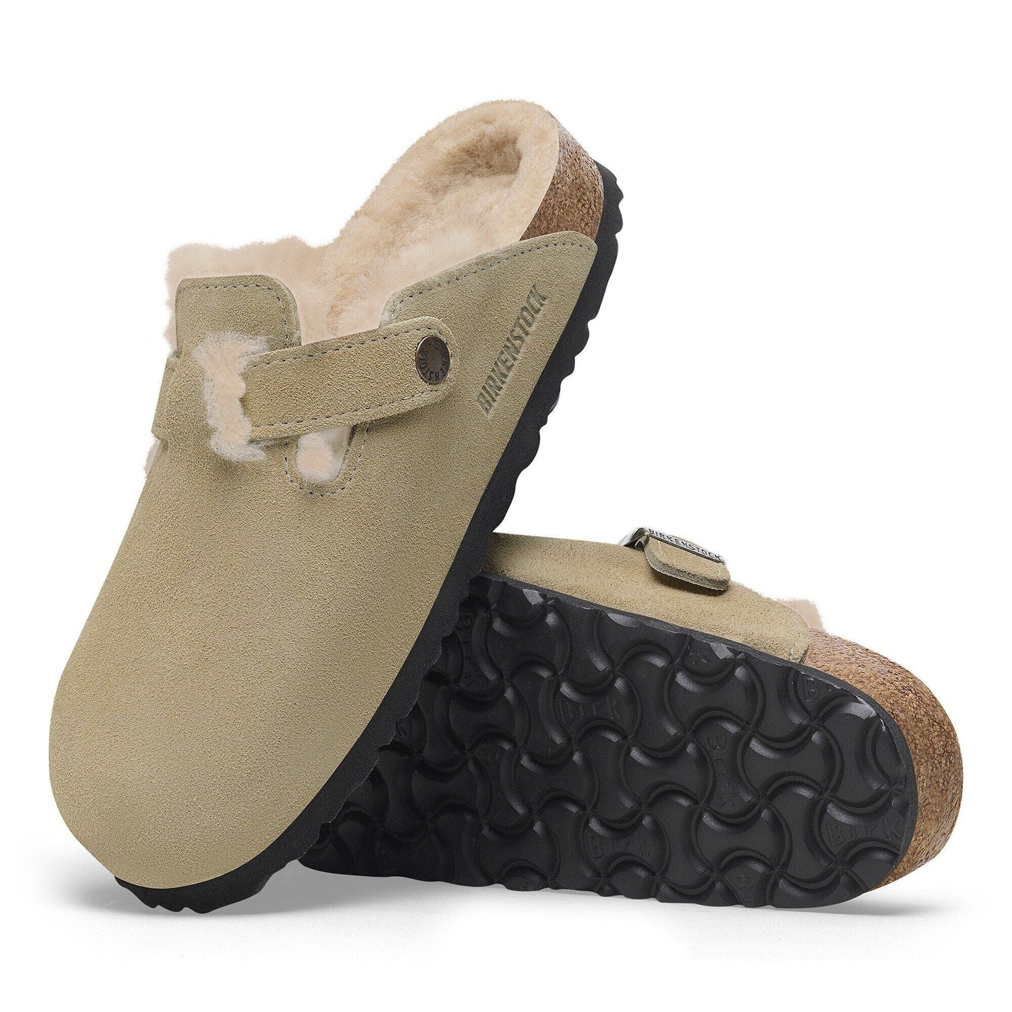 Boston Shearling | Suede | Taupe - clog - Birkenstock