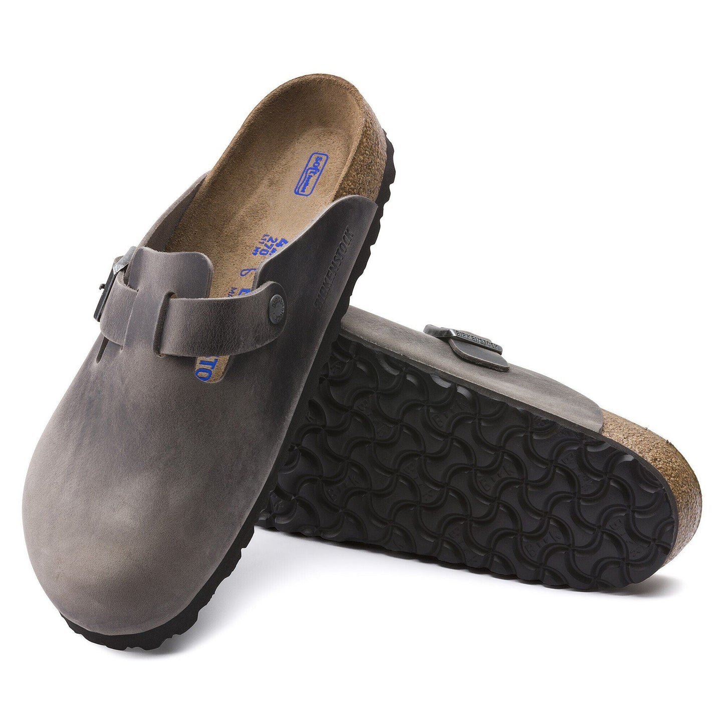 Boston Soft Footbed | Oiled Leather | Iron - clog - Birkenstock