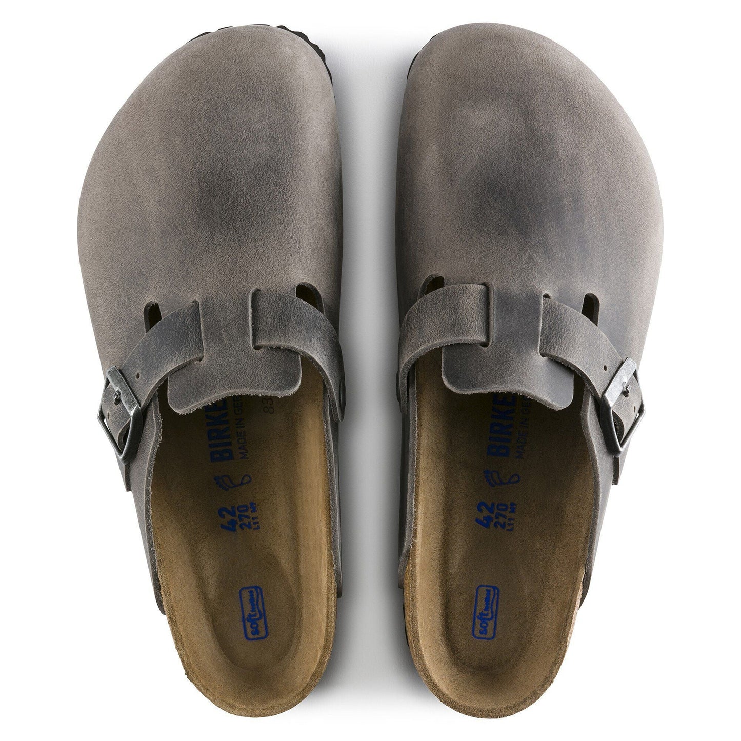 Boston Soft Footbed | Oiled Leather | Iron - clog - Birkenstock