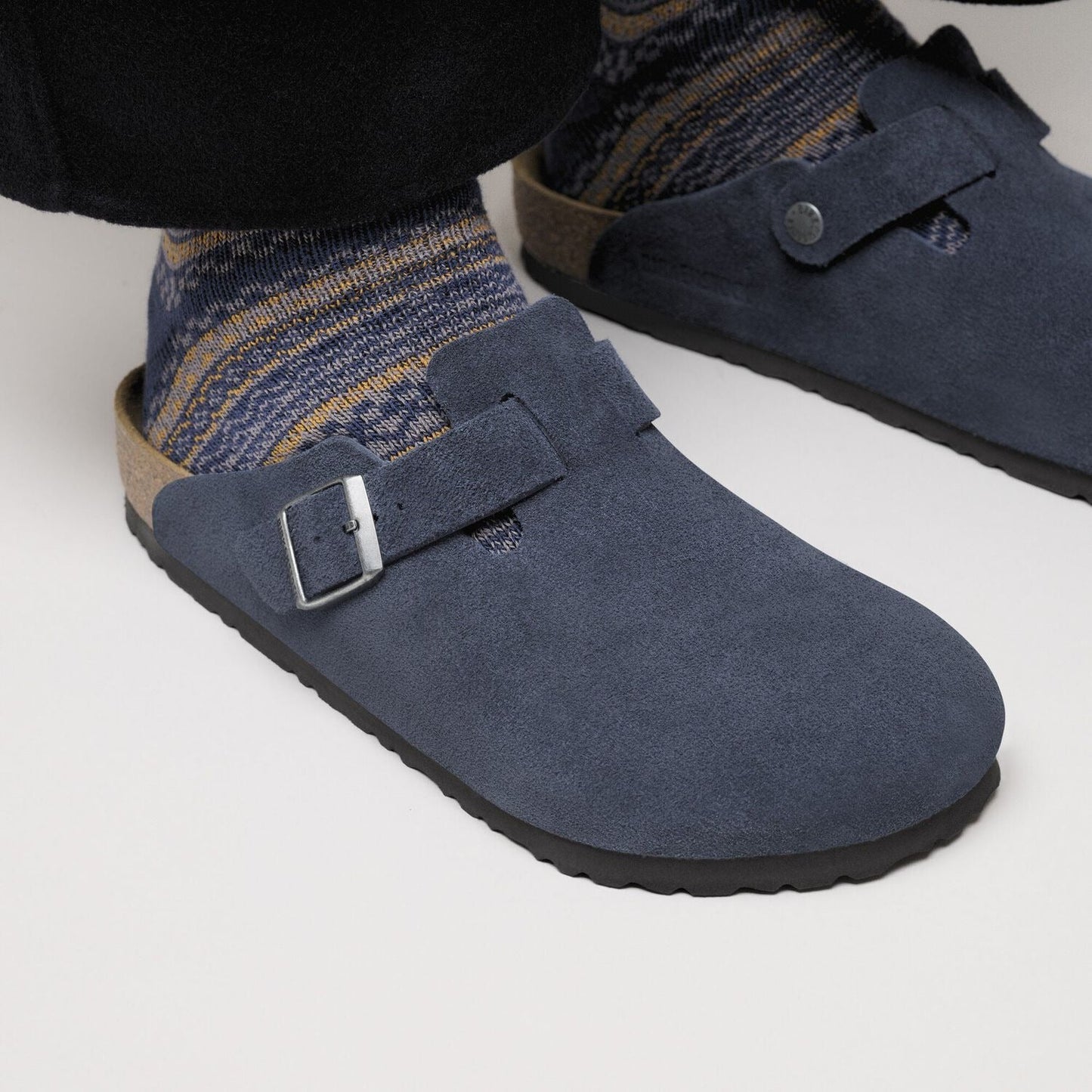 Boston | Suede | New Navy - clog - Birkenstock