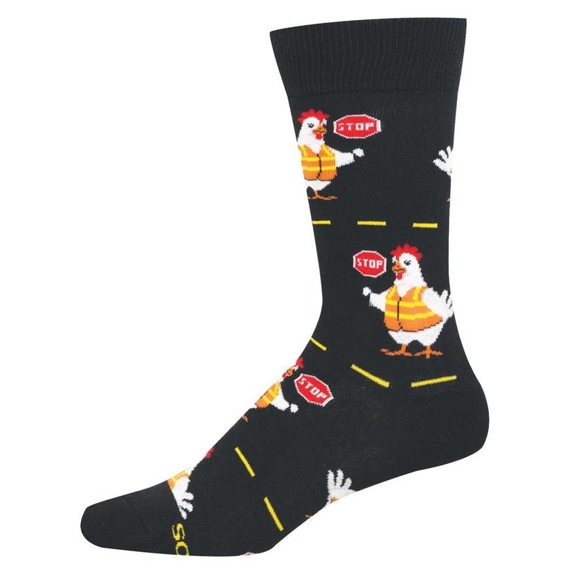 Chicken Crossing | Men | Black - socks - Socksmith