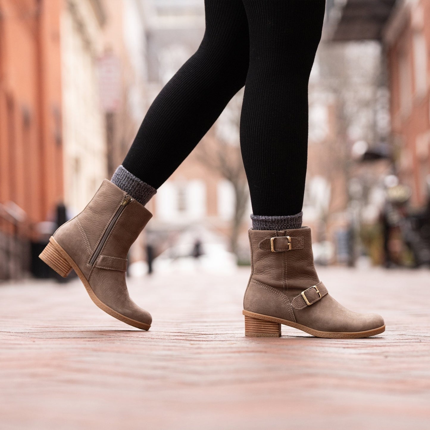 Delphine | Waterproof | Nubuck Leather | Stone - Boot - Dansko