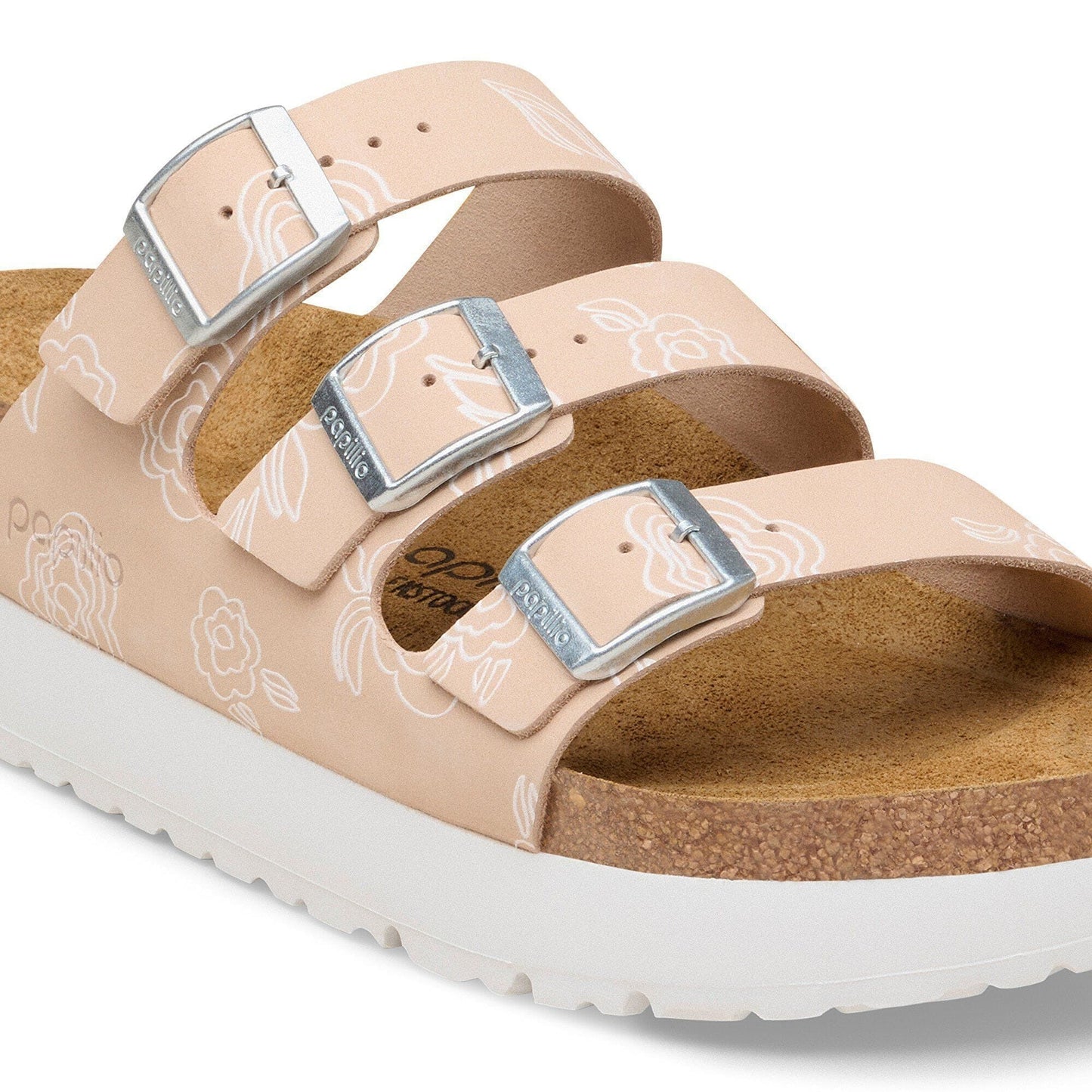 Florida III Flex Platform | Nubuck | Light Rose Flower - sandals - Birkenstock