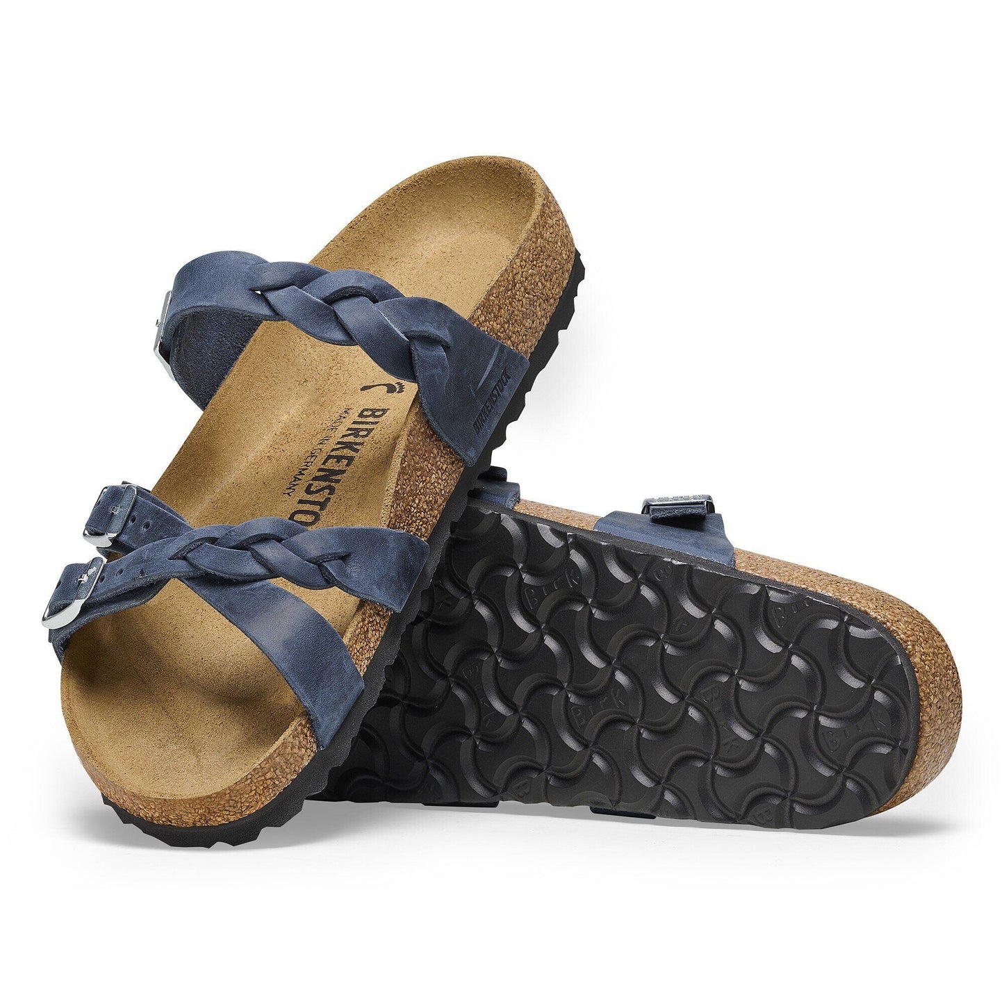 Franca Braided | Oiled Leather | Navy - sandals - Birkenstock