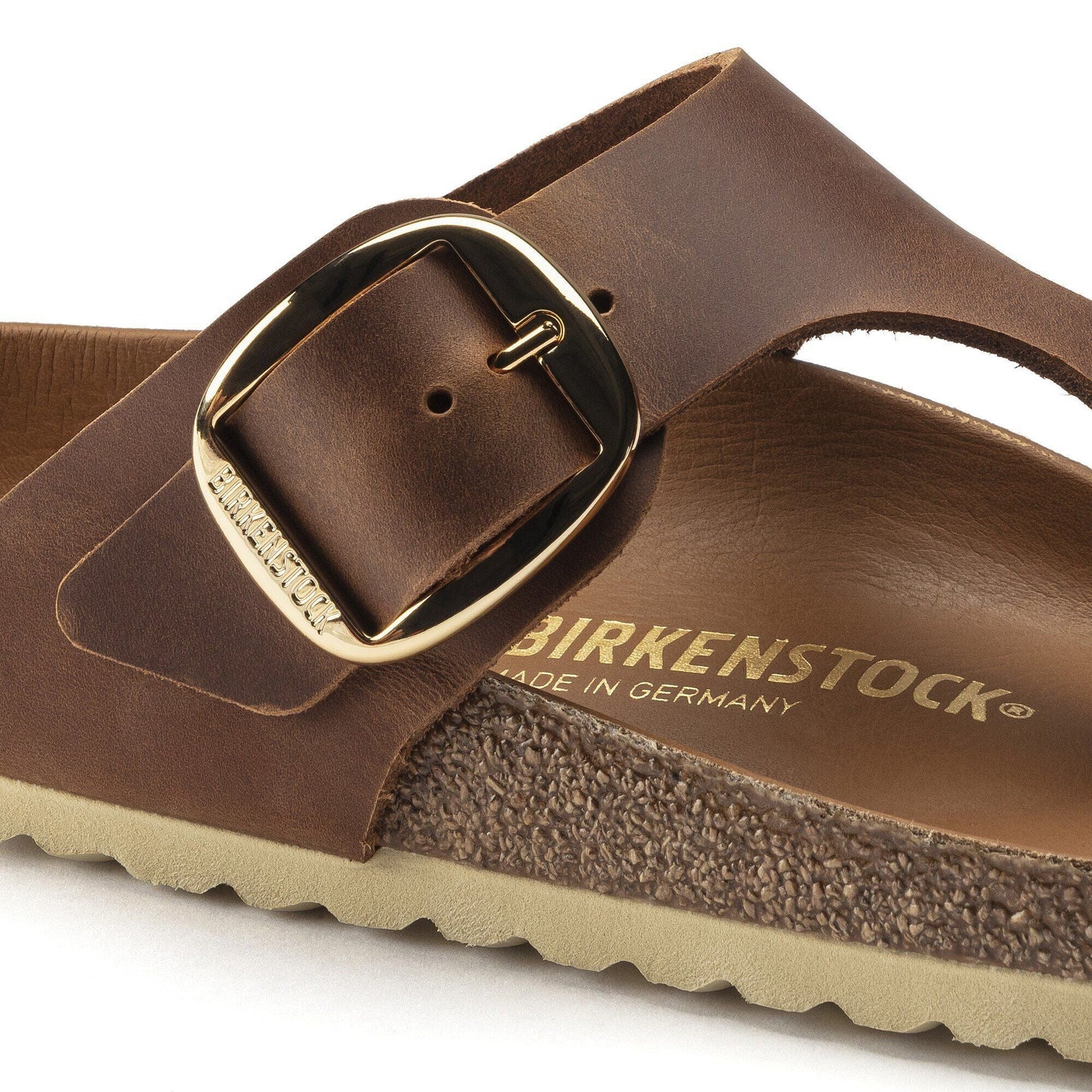 Gizeh Big Buckle | Oiled Leather | Cognac - sandals - Birkenstock