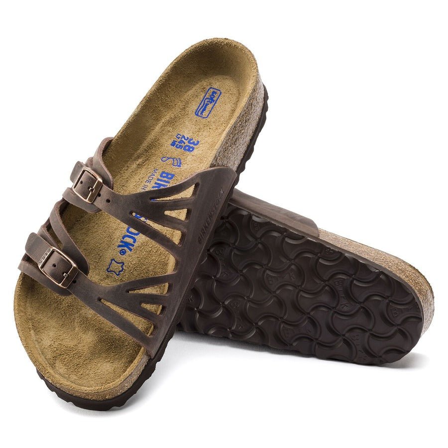 Granada | Soft Footbed | Oiled Leather | Habana Brown - sandals - Birkenstock