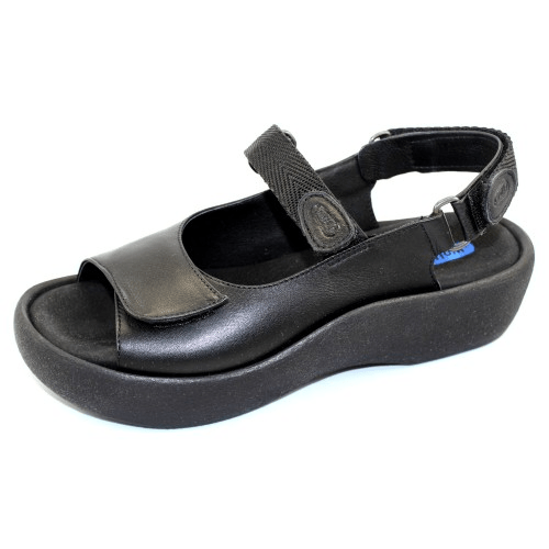 Jewel | Leather | Black - Sandals - Wolky