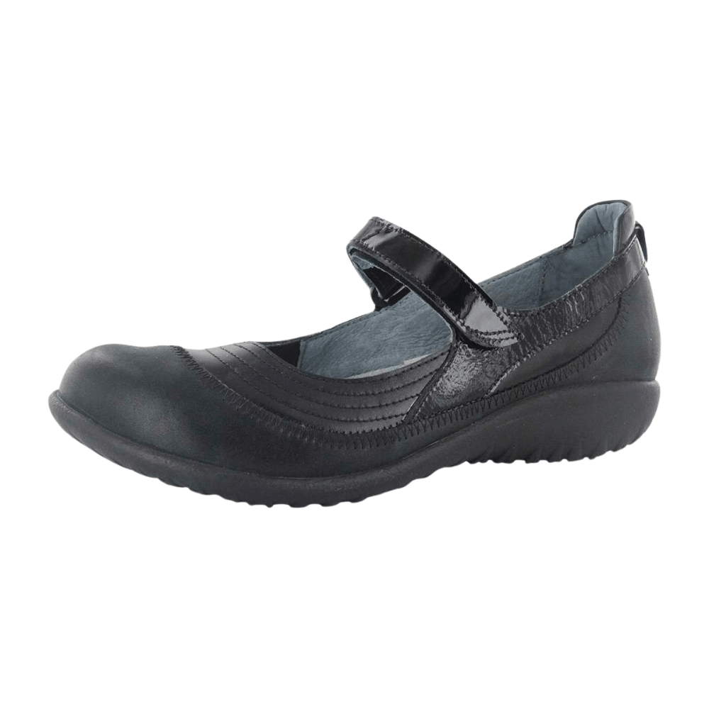 Kirei | Shiny Black Leather/Black Madras Leather/Black Patent - Shoe - Naot