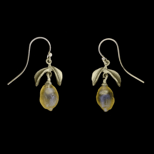 Lemon Drop | Dainty Wire Earring | Bronze/Cast Glass - Earring - Michael Michaud