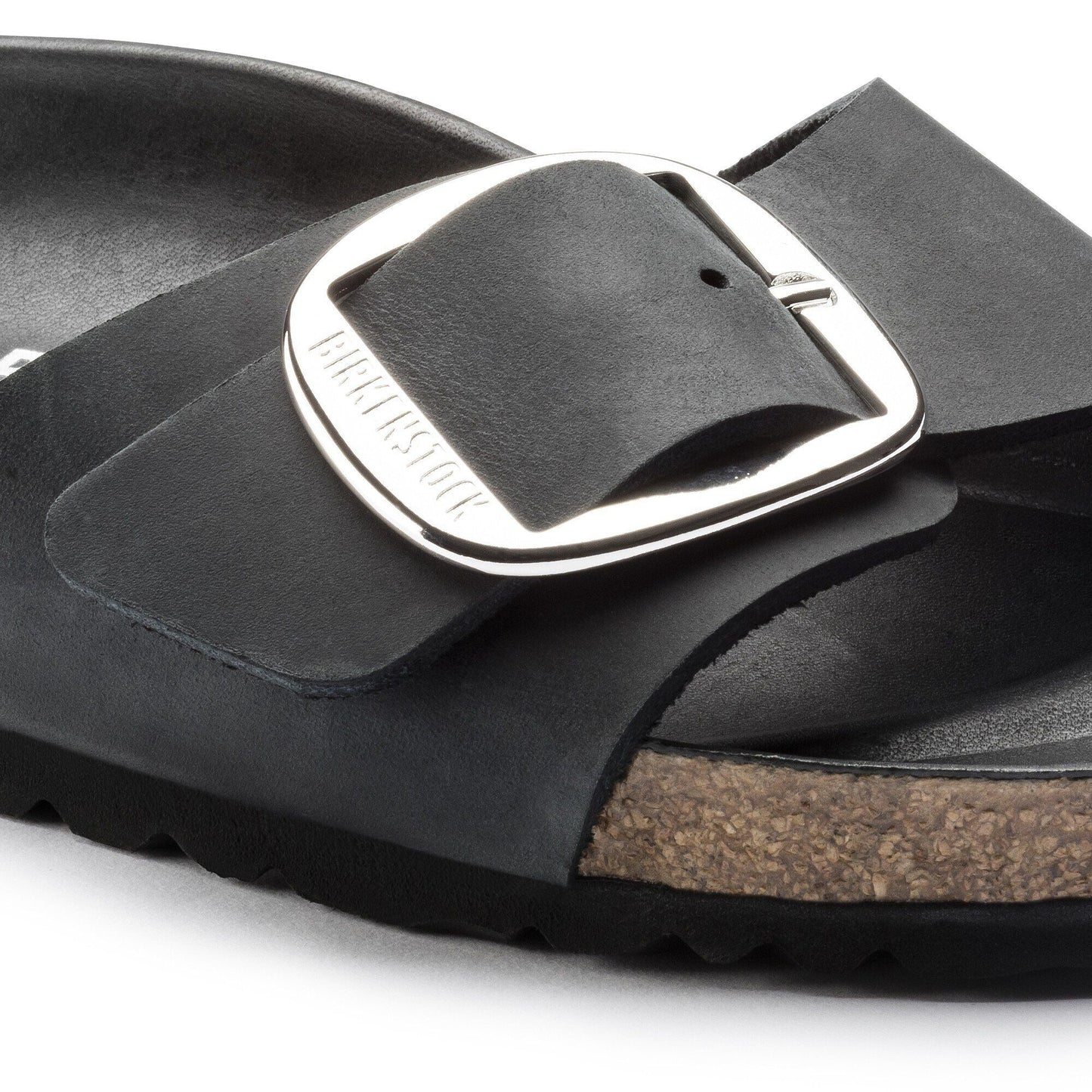 Madrid Big Buckle | Oiled Leather | Black - sandals - Birkenstock