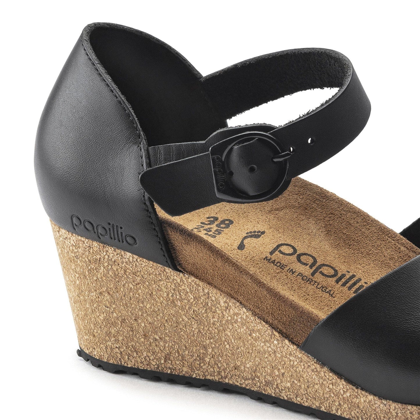 Mary Ring Buckle | Leather | Black - Wedge - Birkenstock