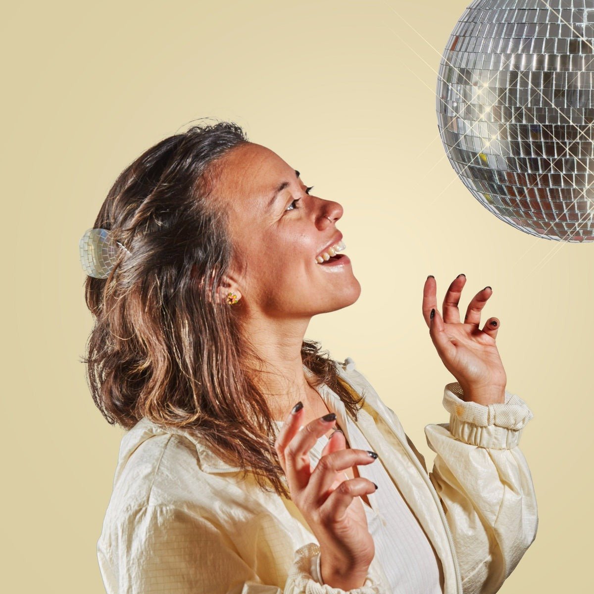 Midi Disco Ball Hair Claw Clip - HAIR - JENNY LEMONS