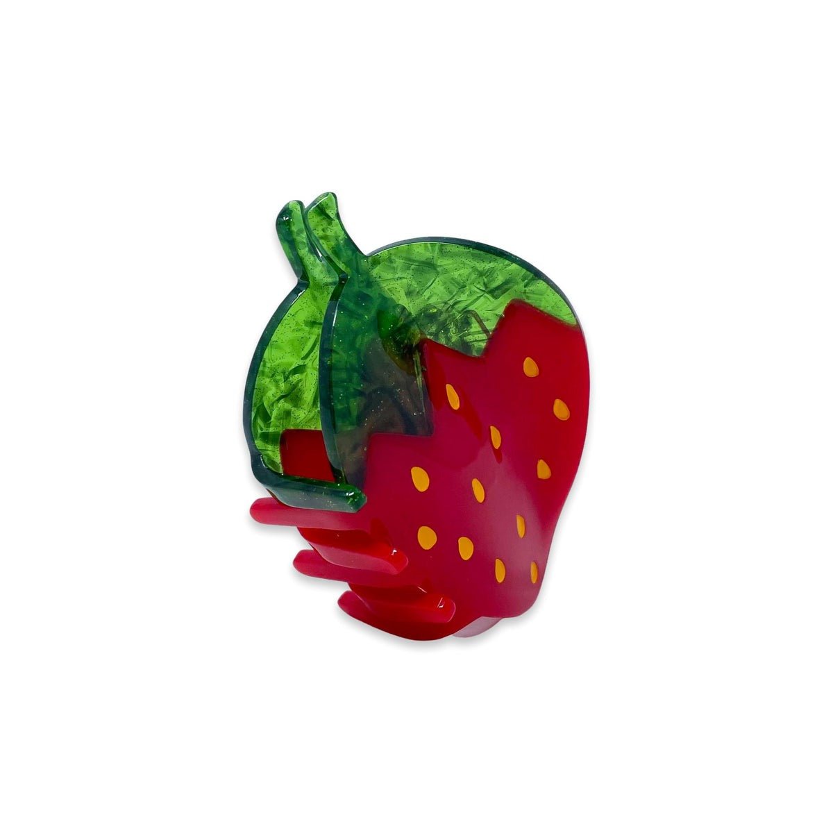 Midi Red Strawberry Hair Claw Clip - HAIR - JENNY LEMONS