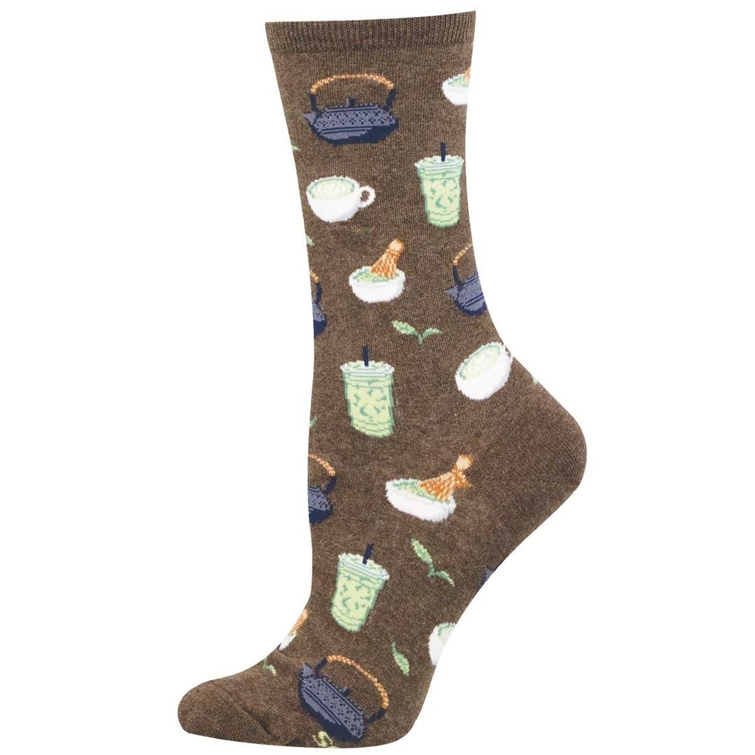 Mucho Matcha | Women | Brown Heather - socks - Socksmith