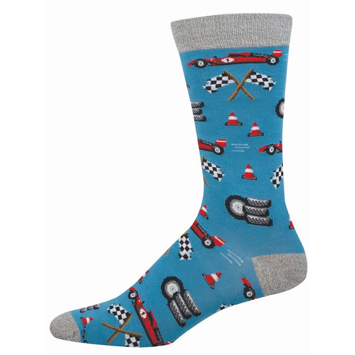 Need For Speed | Bamboo | Men | Blue - socks - Socksmith