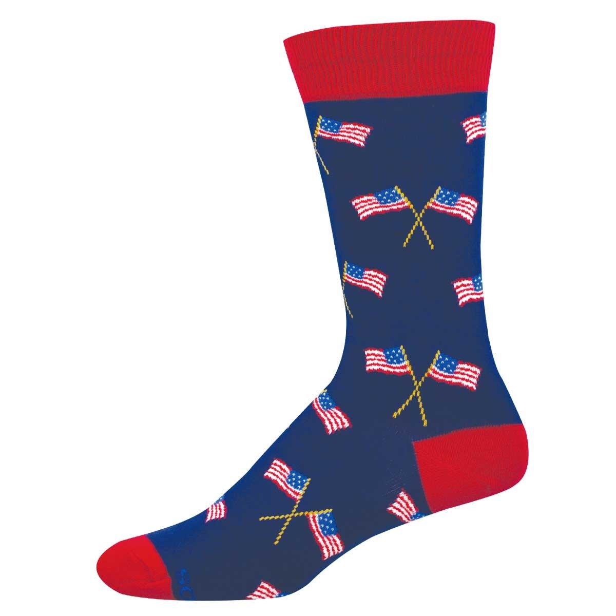 Patriotic Flags | Men | Navy - socks - Socksmith
