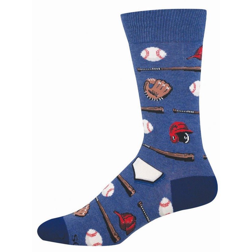 Playing Hardball | Men | Blue Heather - socks - Socksmith