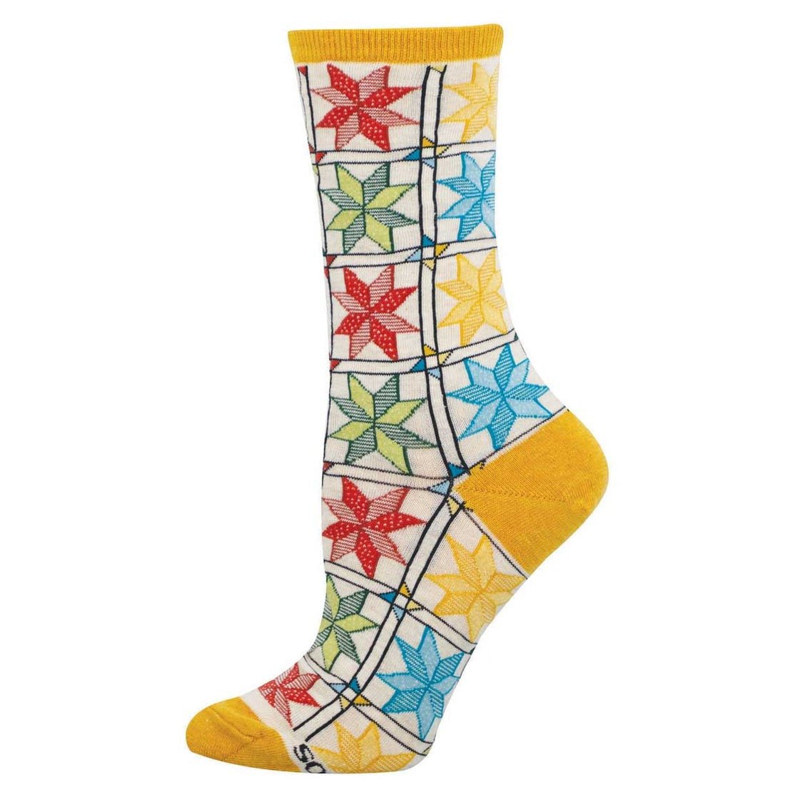 Quilting Pattern | Women | Ivory Heather - socks - Socksmith
