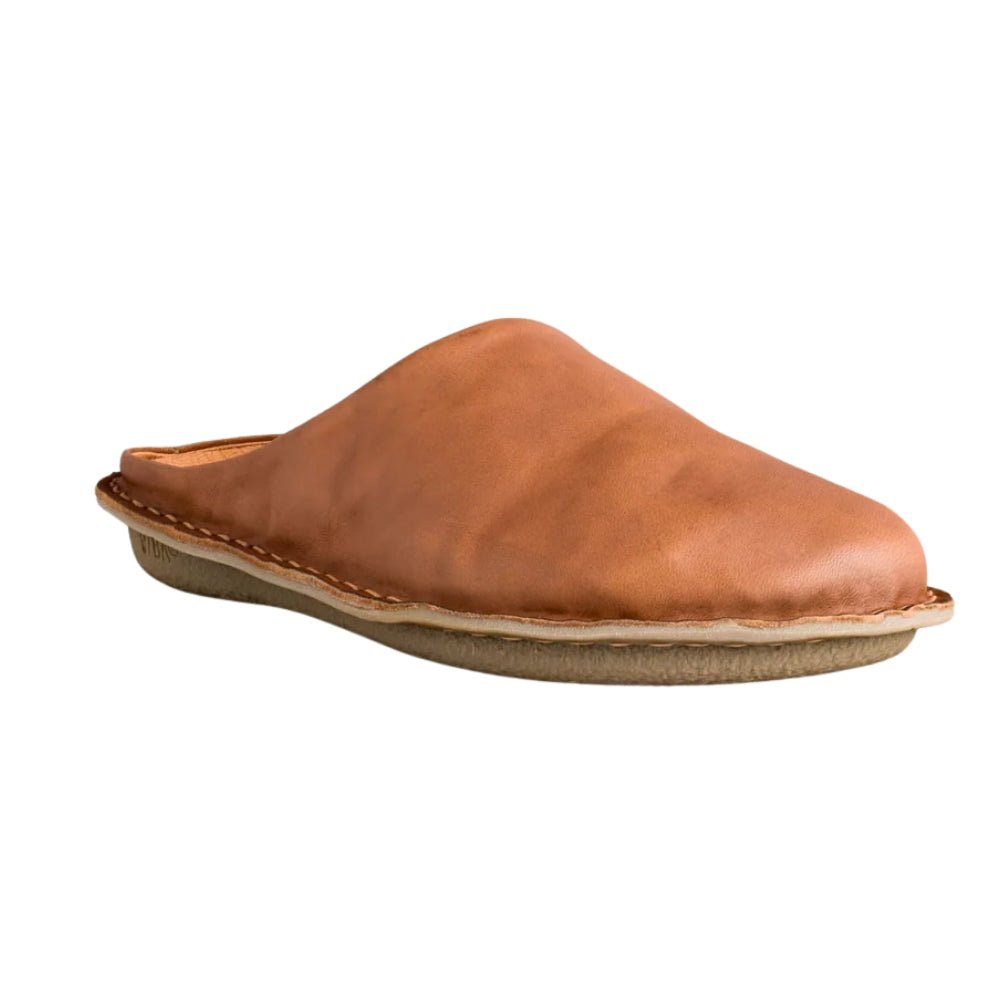 TELLW Corium Leather Slippers For Men & Women - Anti-Smell, Breathable House Shoes For Wood Floors