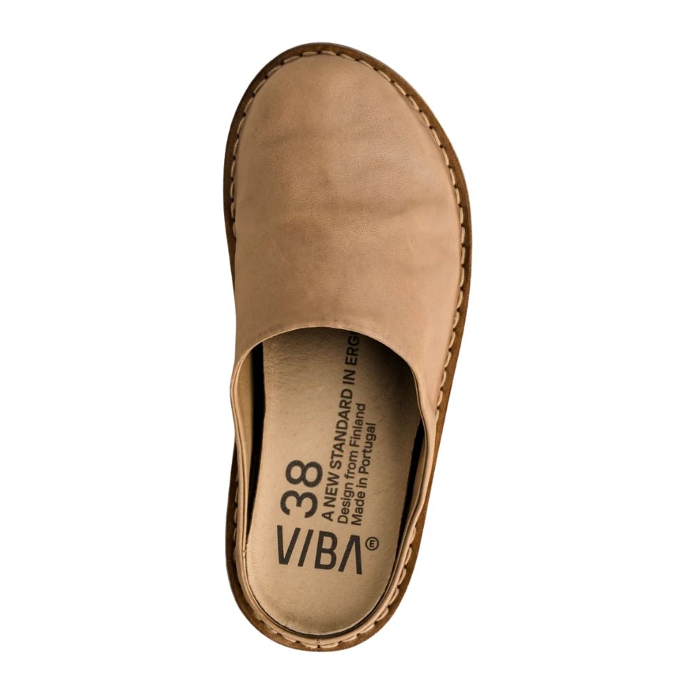 Roma | Leather | Fawn Tan - clog - VIBAe