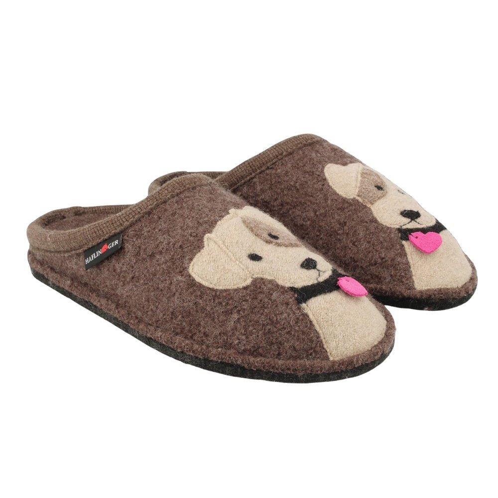 Rudi | Wool | Smokey Brown - Slipper - Haflinger