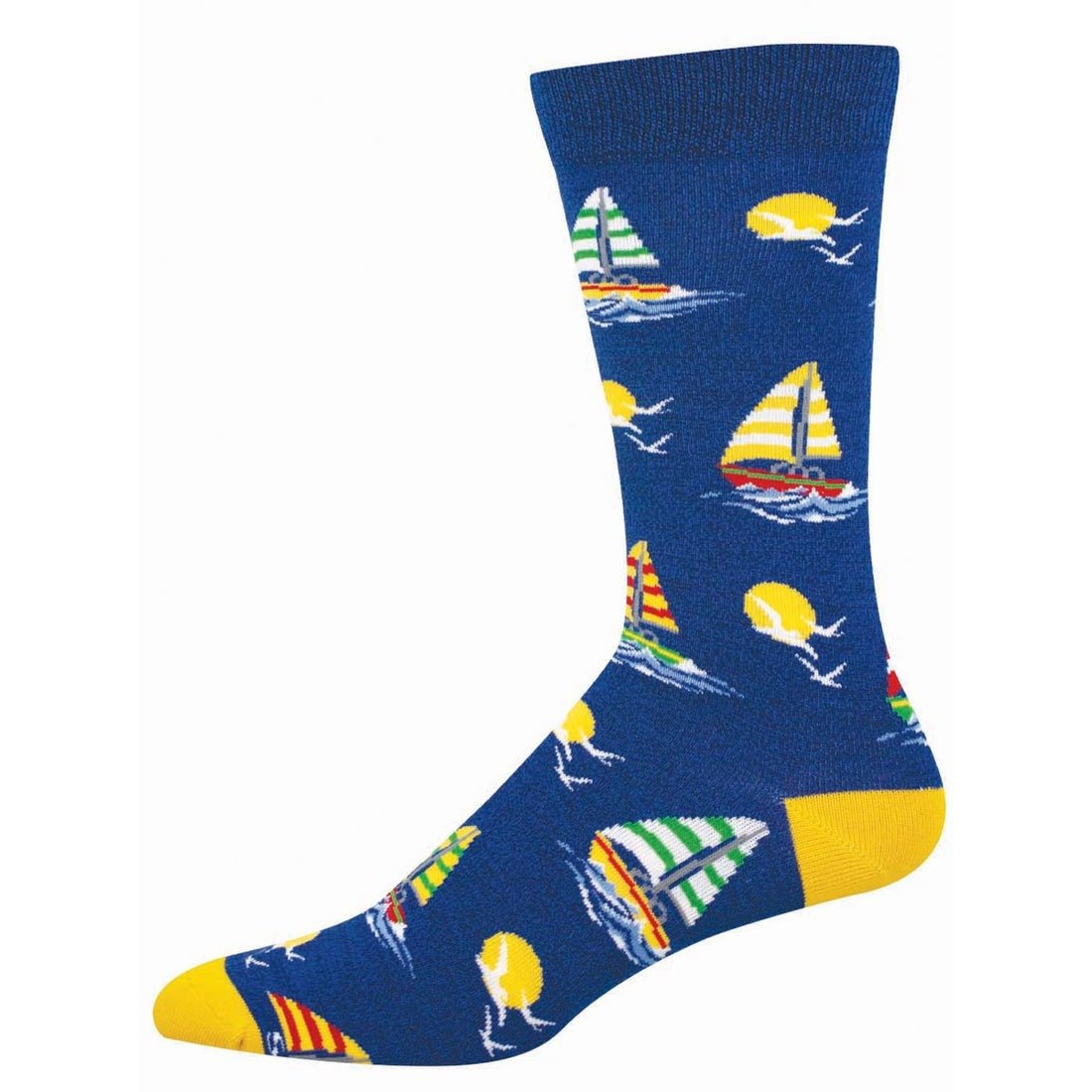 Sailing The Horizon | Bamboo | Men | Navy Heather - socks - Socksmith
