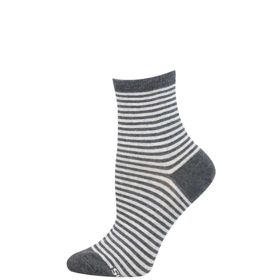Sailor Stripe | Women | Charcoal Heather - socks - Socksmith