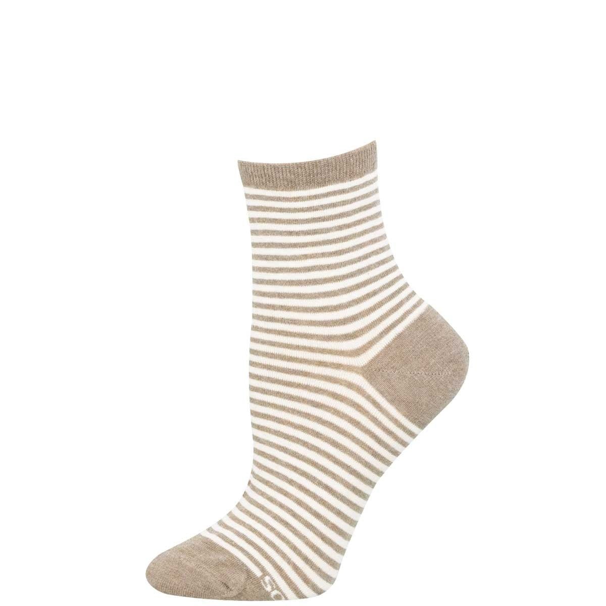 Sailor Stripe | Women | Light Brown Heather - socks - Socksmith