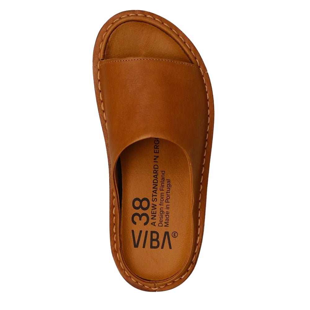 Saint Tropez | Leather | Cognac - sandals - VIBAe