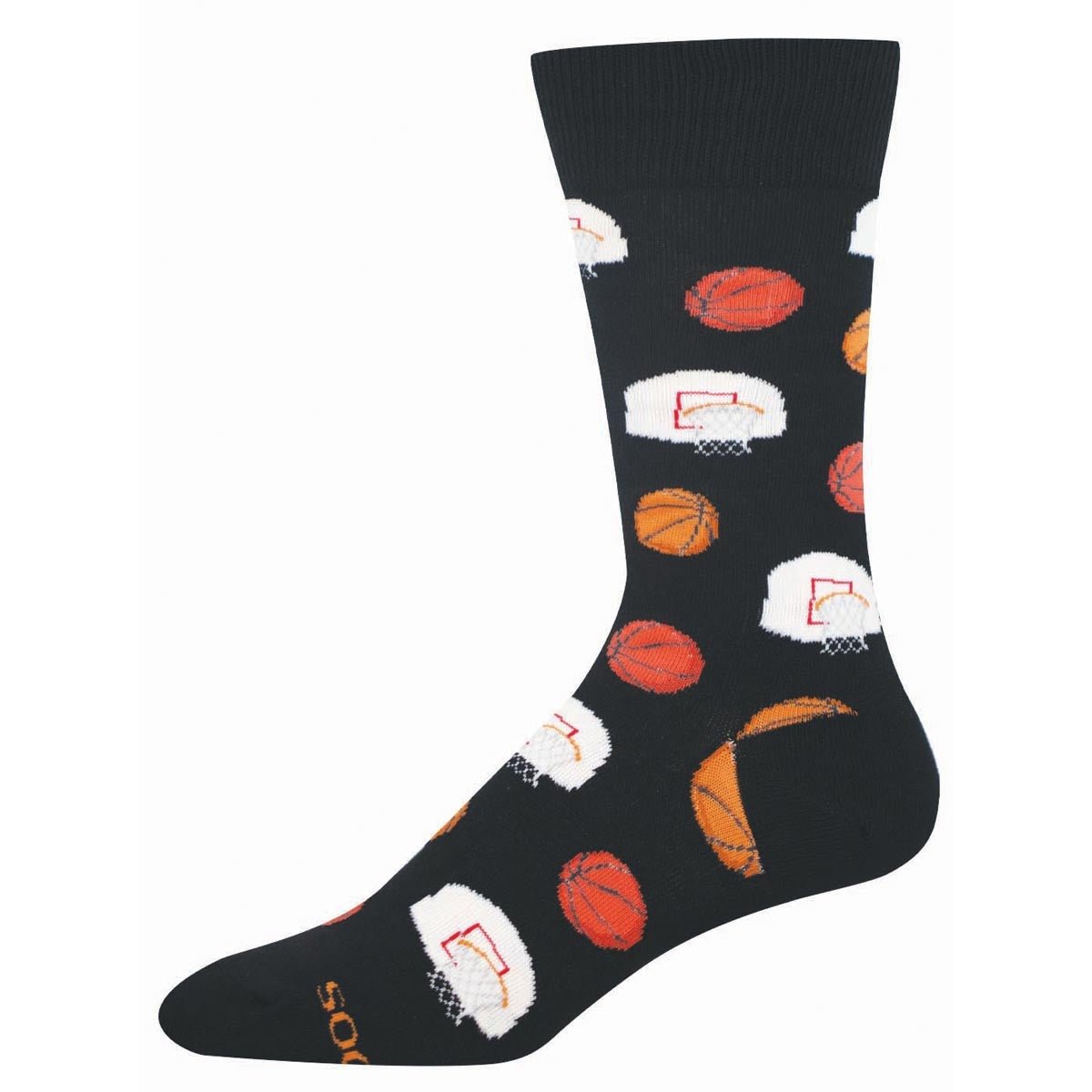 Shooting Hoops | Men | Black - socks - Socksmith