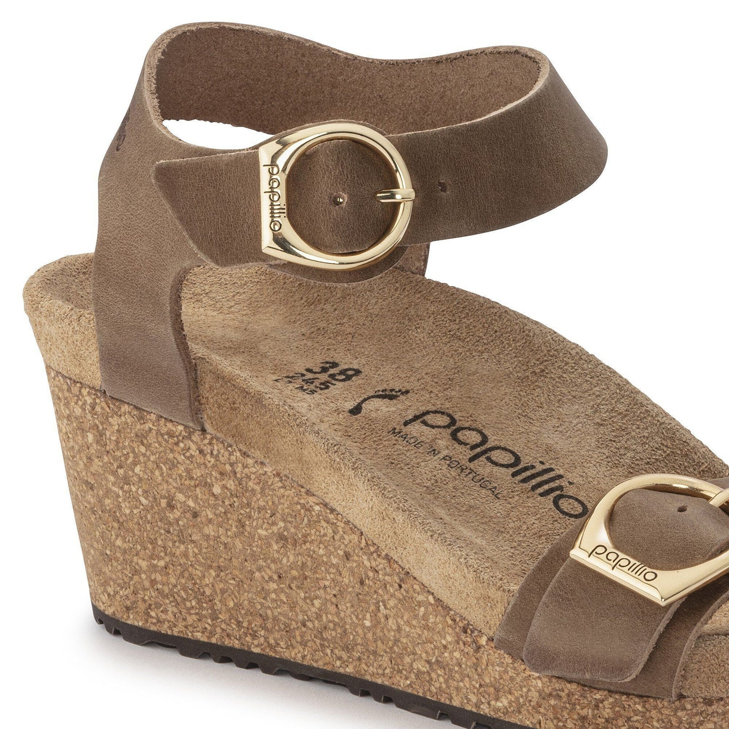Soley Round Buckle | Leather | Cognac - sandals - Birkenstock