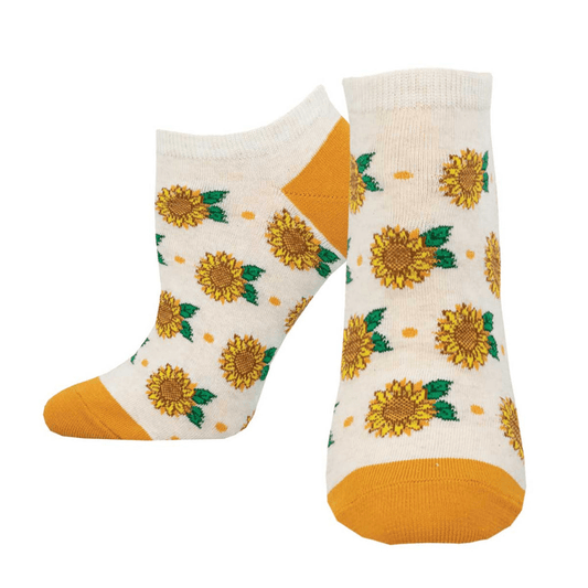 Sunflower Funflower Short | Women | Ivory Heather - Socks - Socksmith