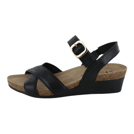 Throne | Leather | Soft Black - Sandals - Naot