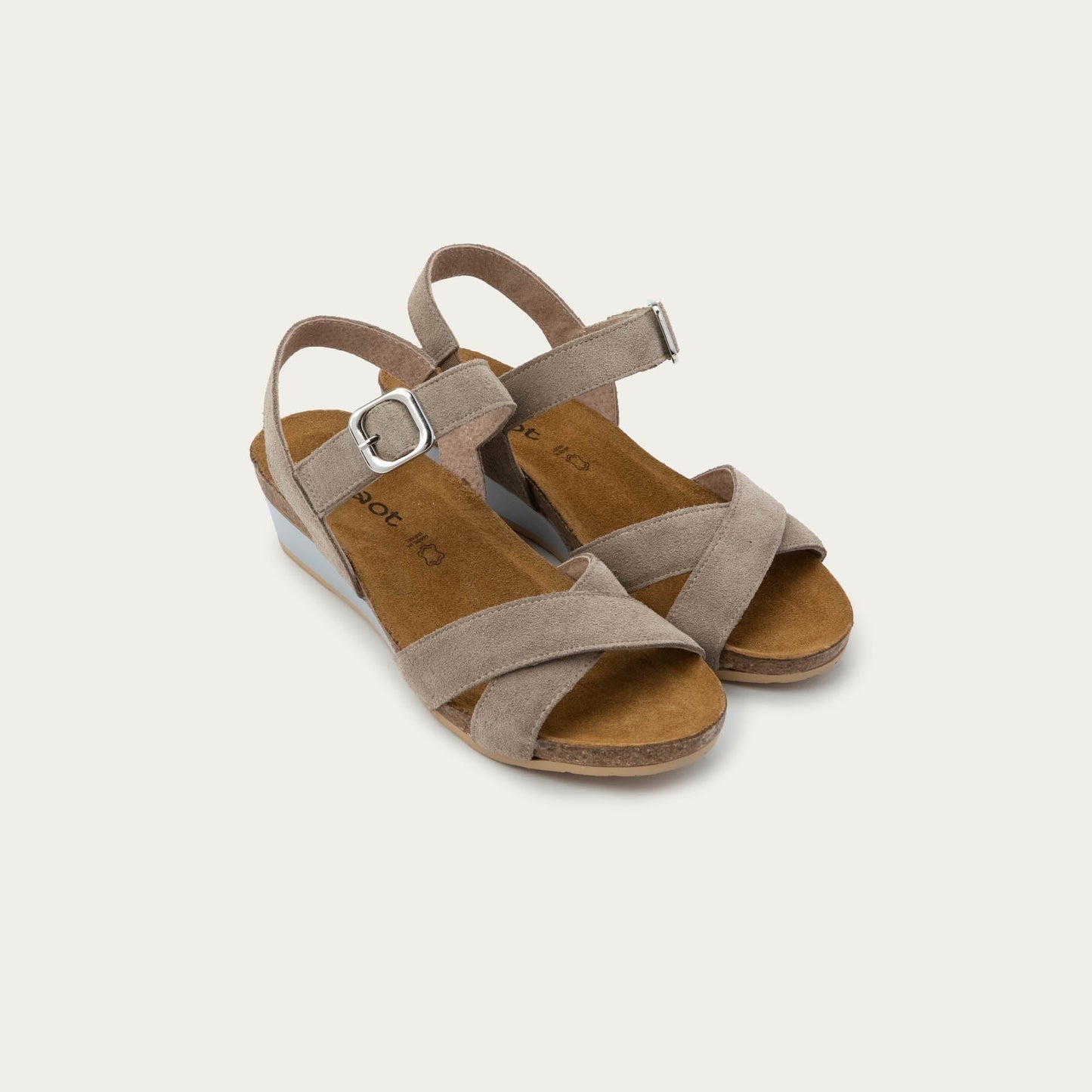 Throne | Suede | Almond - sandals - Naot