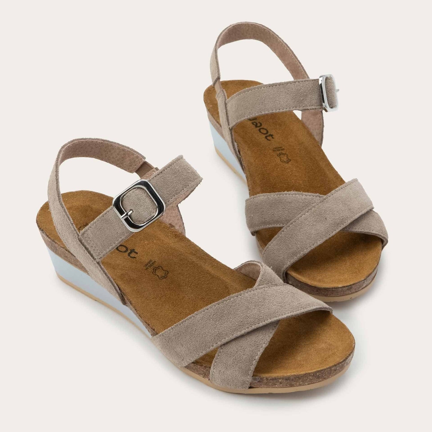 Throne | Suede | Almond - sandals - Naot