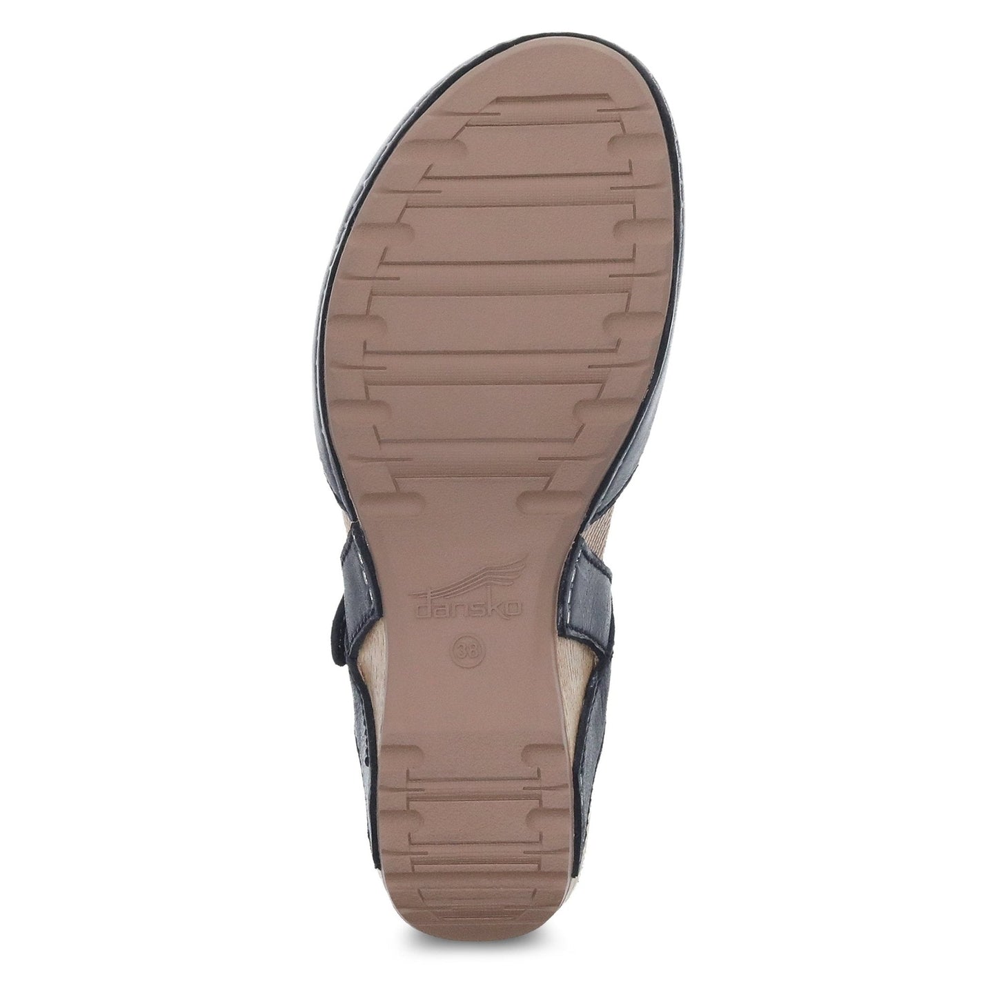 Tiffani | Milled Burnished | Black - Wedge - Dansko